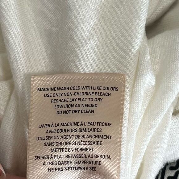 Anthropologie Maeve Bombora Black White Printed Faux Wrap Maxi Skirt L - Picture 8 of 8